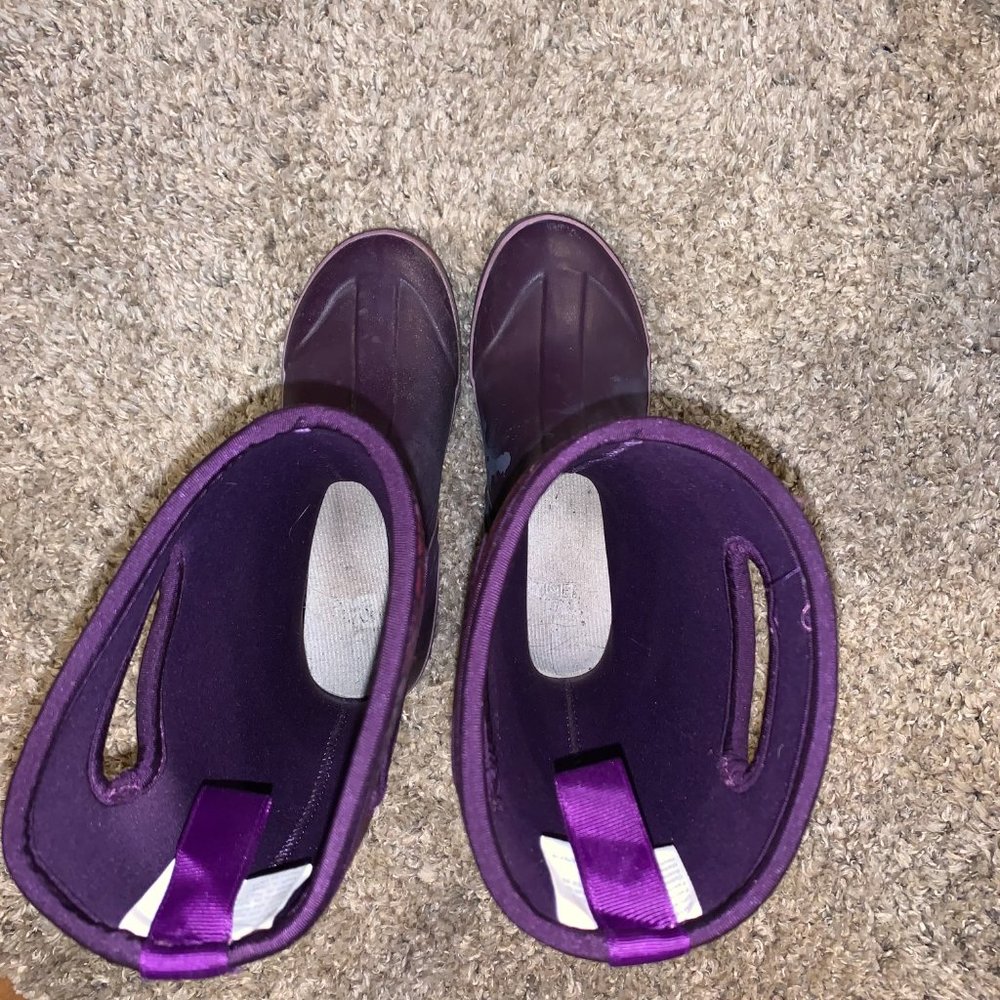 All Weather Purple Boots Women's Size 6 - Picture 5 of 6